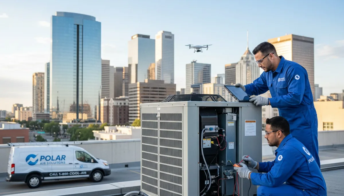 Technician performing AC repair service in Charlotte, NC for Five Star Cooling